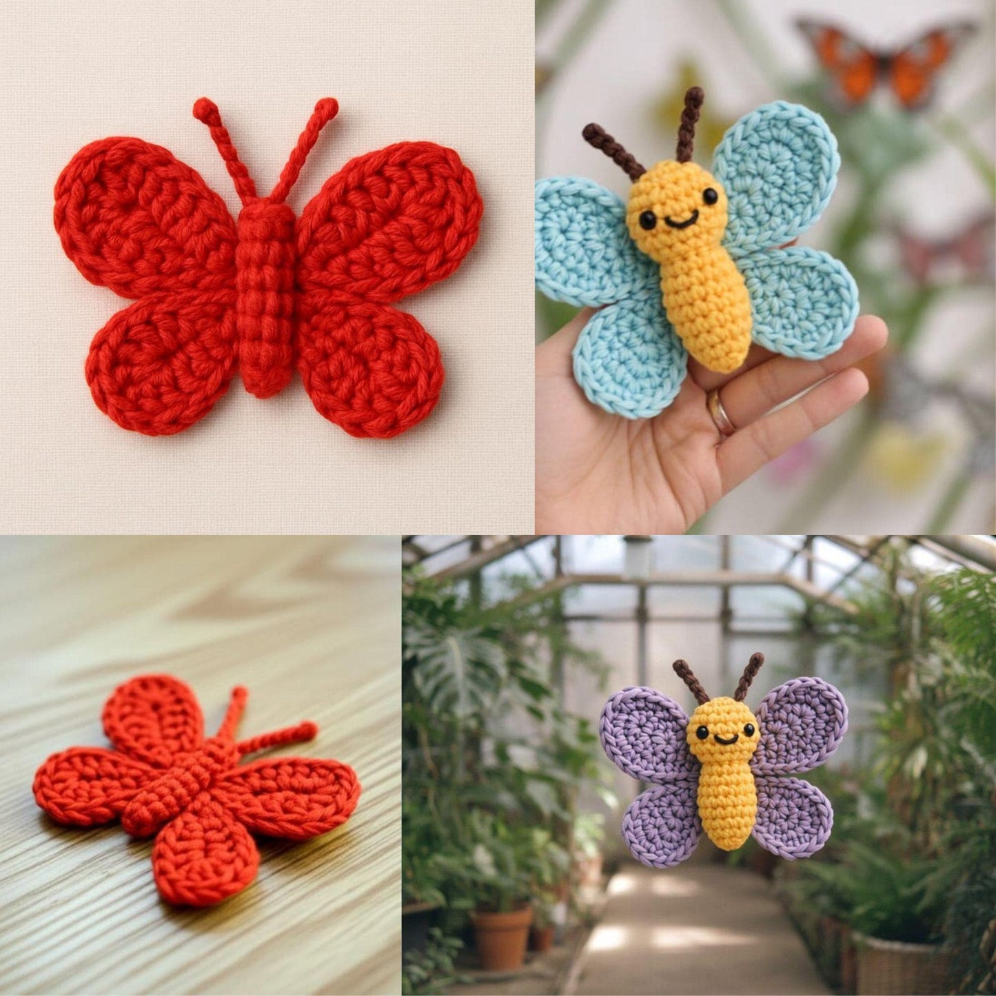 Crochet Butterfly Pattern Bundle | 2 PDF Patterns | Amigurumi Butterfly BBM
