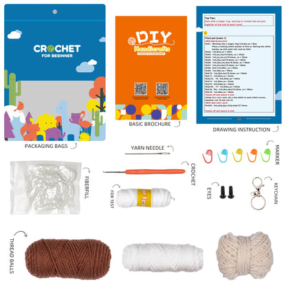 Monkey Amigurumi DIY Crochet Kit Wizardi F07N8-M56 Wizardi