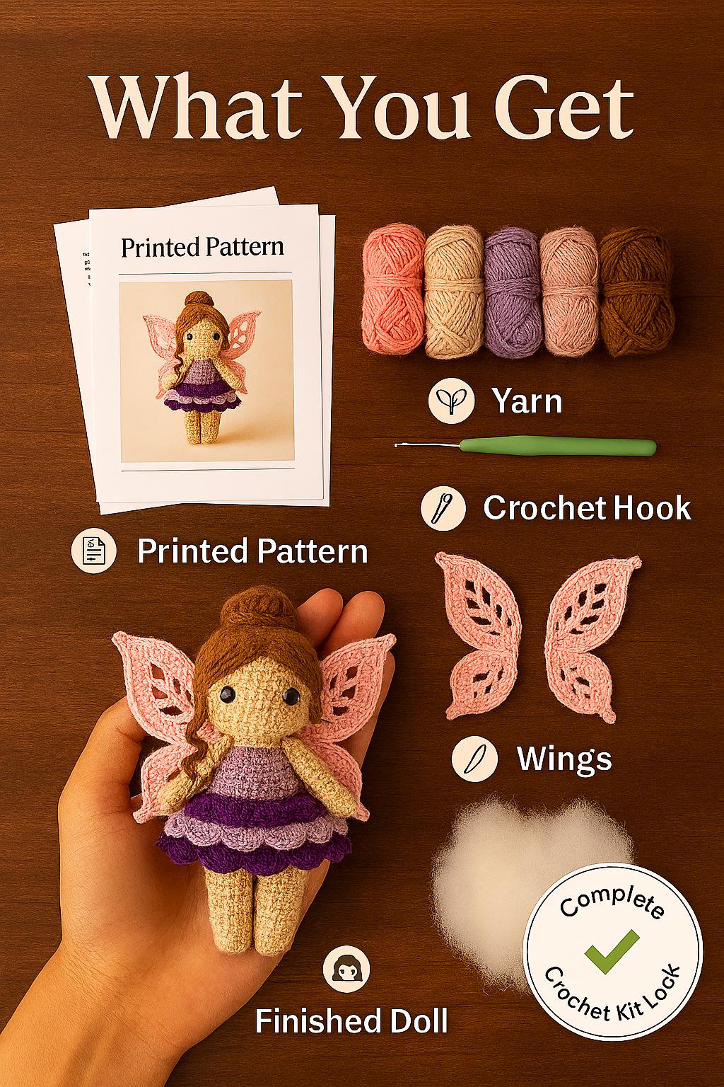Enchanted Fairy doll Pattern PDF | Whimsical Amigurumi Doll Tutorial | Intermediate Crochet DIY BBM