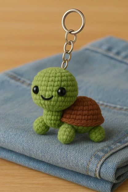 Mini Turtle Crochet Pattern PDF | Amigurumi Animal Keychain DIY Tutorial BBM