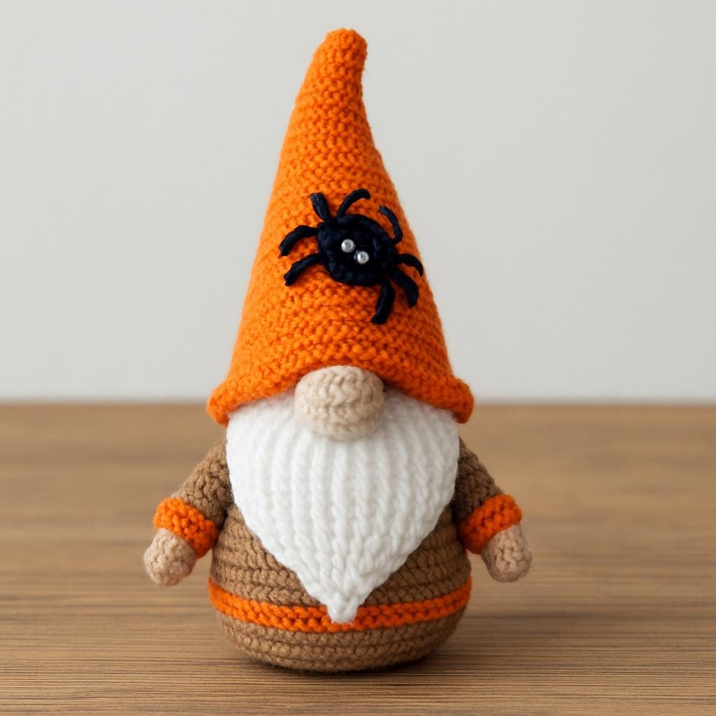 Halloween Gnome Crochet Pattern | Amigurumi Doll PDF Tutorial | DIY Spooky Crochet Decor | Beginner Friendly BBM