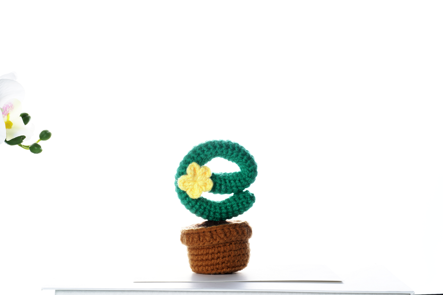Cactus with Flowers. Potted Plant Amigurumi DIY Crochet Kit Wizardi F07N8-M18 Wizardi