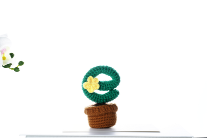 Cactus with Flowers. Potted Plant Amigurumi DIY Crochet Kit Wizardi F07N8-M18 Wizardi