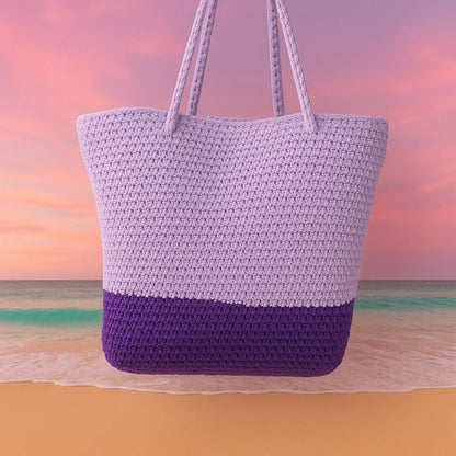 Crochet Beach Bag Pattern PDF: Easy Two-Tone Summer Tote BBM