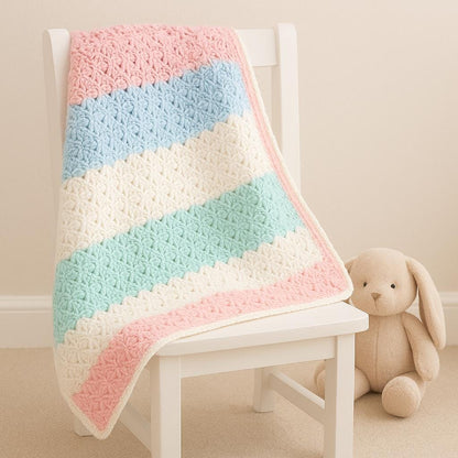 Cozy Shell Stitch Baby Blanket Crochet Pattern PDF | Beginner Friendly Striped or Solid Tutorial BBM