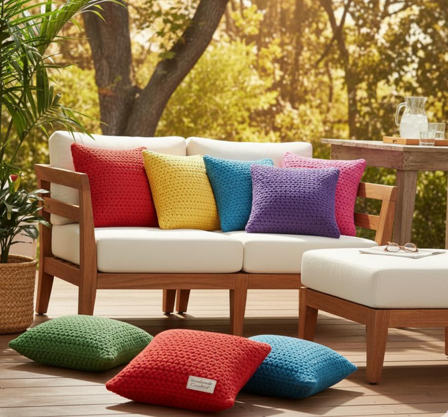 Chunky Crochet Cushion Pattern PDF | Modern Throw Pillow DIY | Beginner Home Decor Design BBM