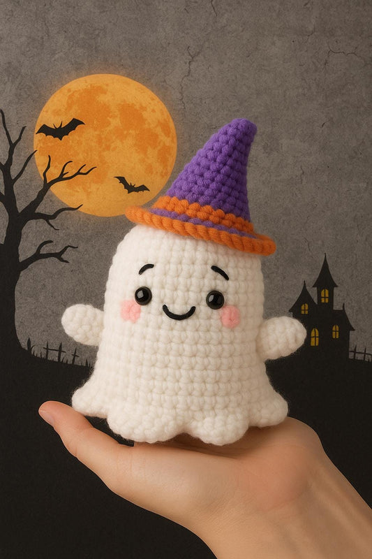 Crochet Ghost Plush Pattern | Amigurumi Halloween Toy PDF Instant Download BBM