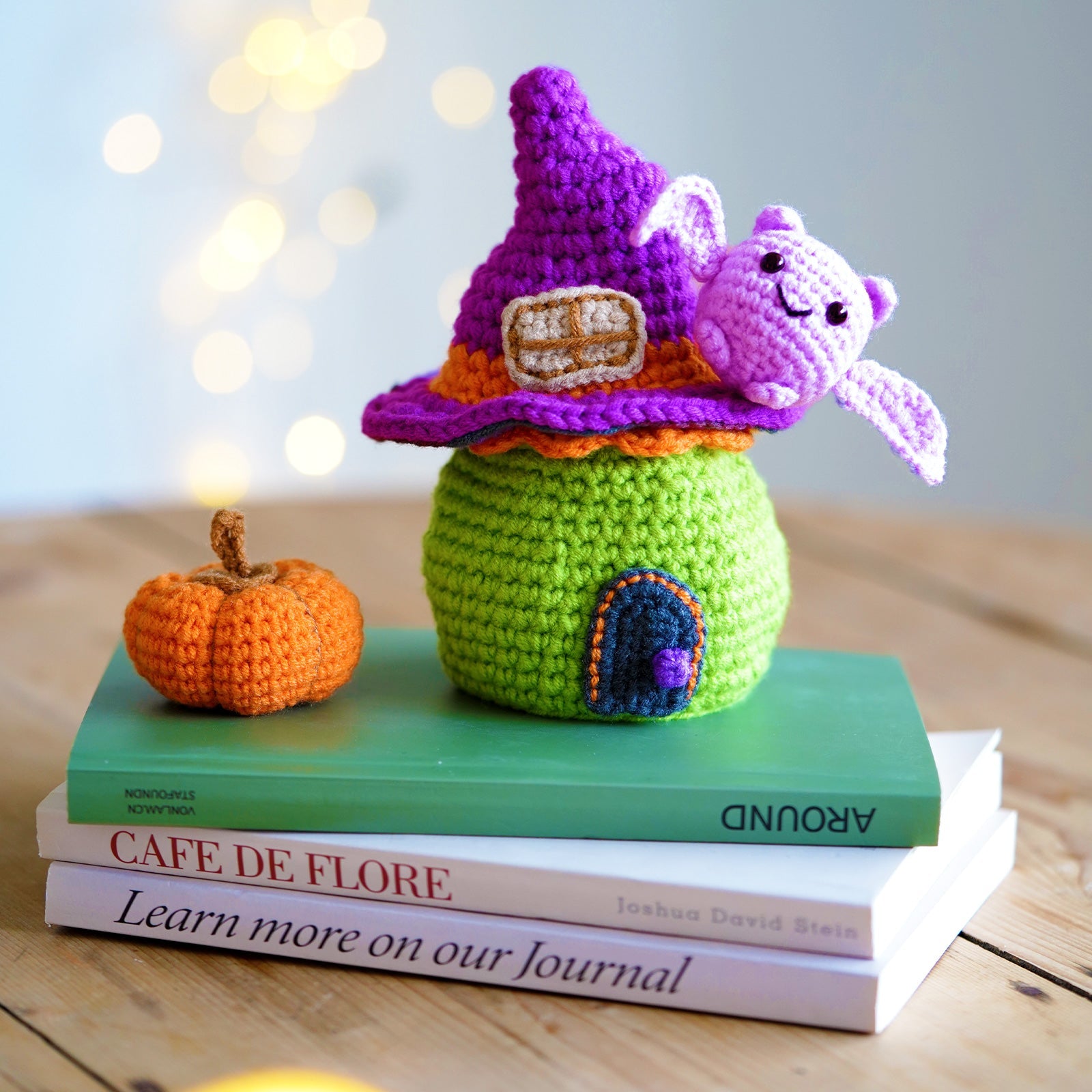 Little Witch House with Bat. Halloween Amigurumi DIY Crochet Kit Wizardi F07N8-M103 Wizardi