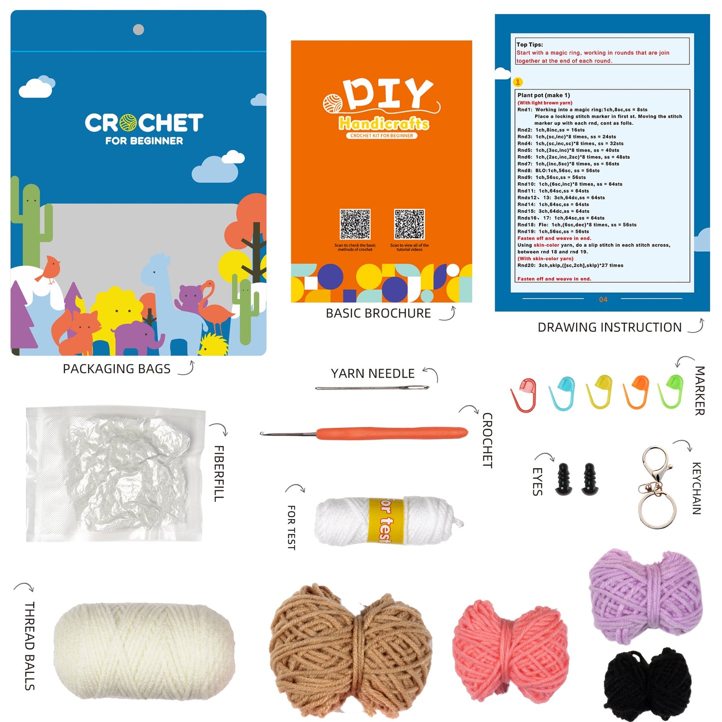 Puppy Amigurumi DIY Crochet Kit Wizardi F07N8-M52 Wizardi