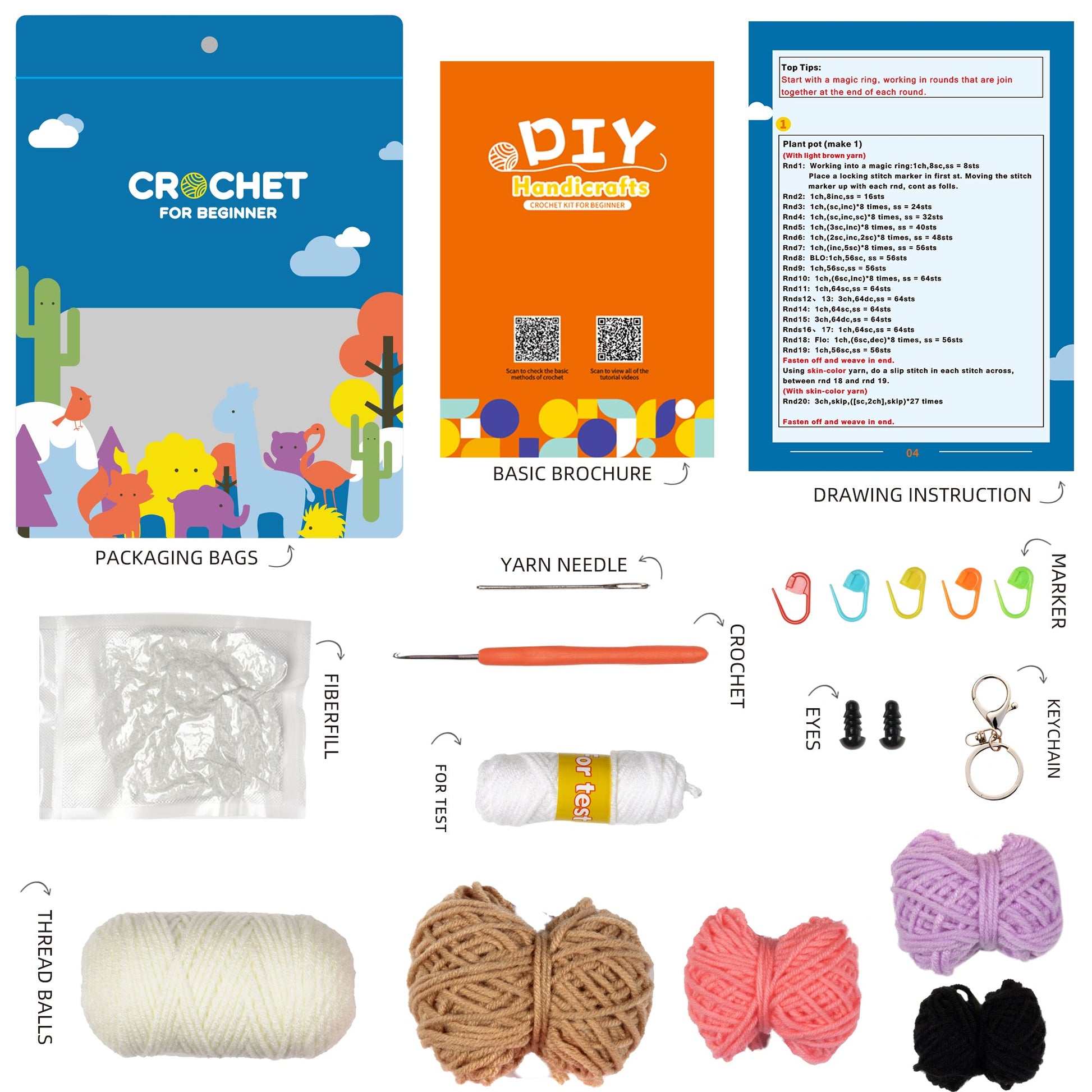 Puppy Amigurumi DIY Crochet Kit Wizardi F07N8-M52 Wizardi