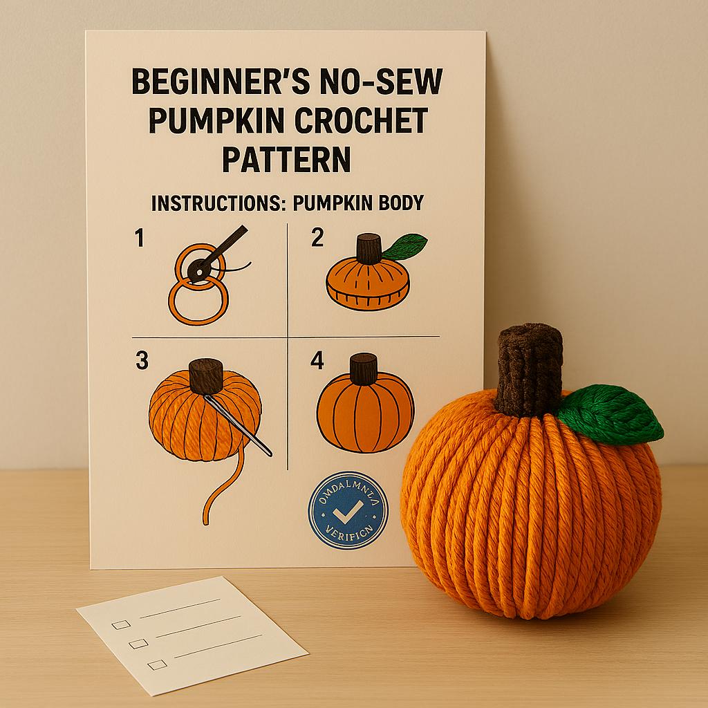 Crochet Pumpkin Pattern | No-Sew Beginner Amigurumi PDF Tutorial Instant Download BBM