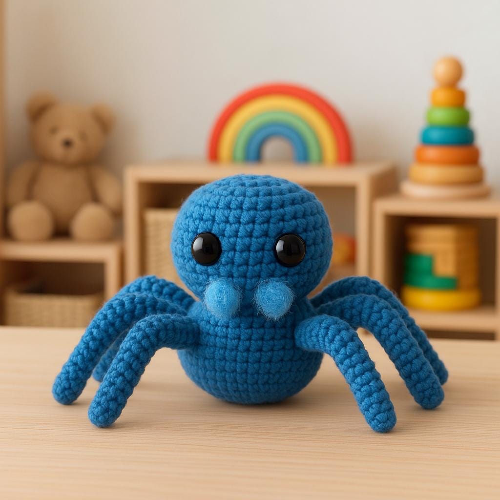 Crochet Spider Amigurumi Pattern PDF | Easy Plush Toy Halloween Decor BBM