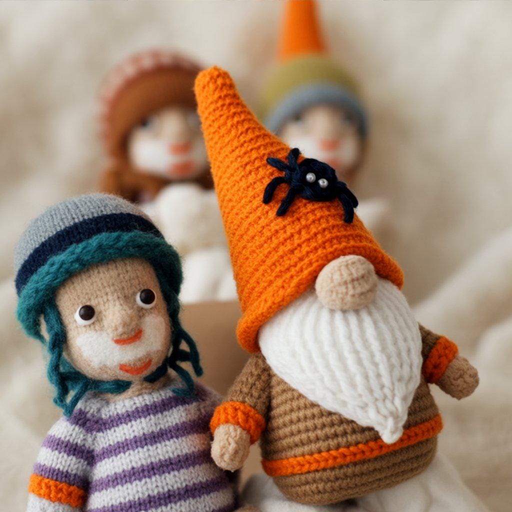 Halloween Gnome Crochet Pattern | Amigurumi Doll PDF Tutorial | DIY Spooky Crochet Decor | Beginner Friendly BBM