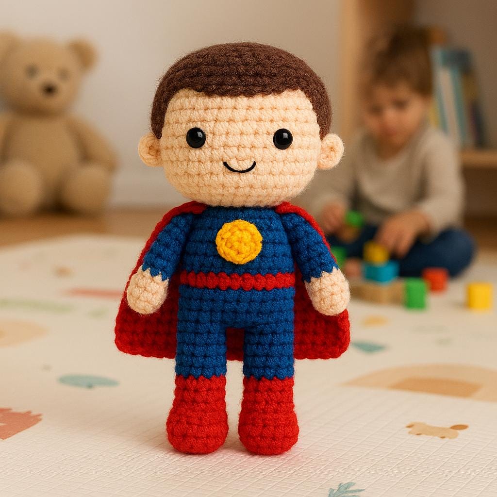 Superhero Doll Crochet Pattern | Amigurumi PDF Tutorial Instant Download BBM