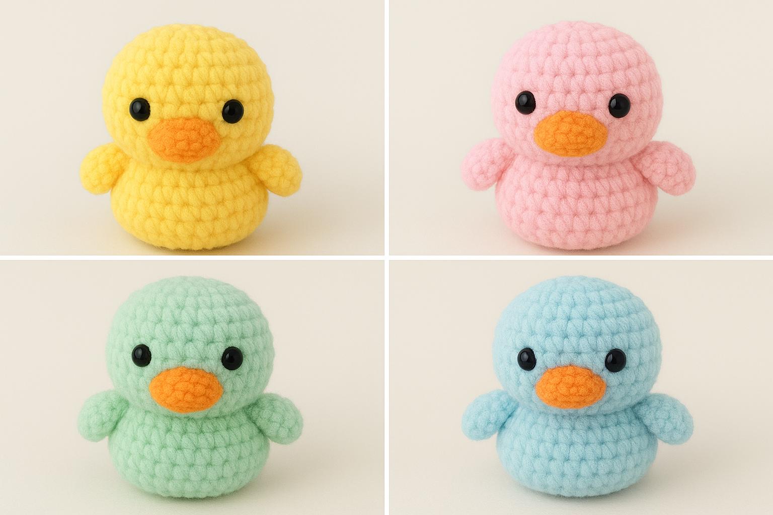 No-Sew Crochet Duck Plush Pattern | Chunky Chenille Amigurumi PDF Digital File BBM