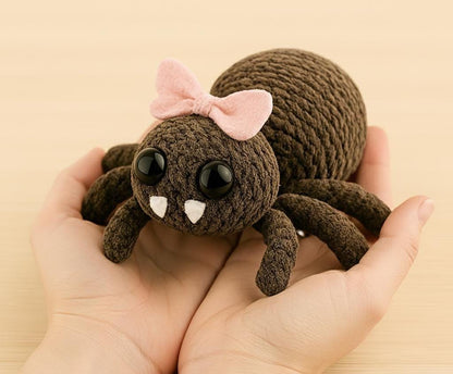 Crochet Spider Plush Pattern PDF – Amigurumi Halloween Toy, Soft Stuffed Animal, Beginner Friendly BBM