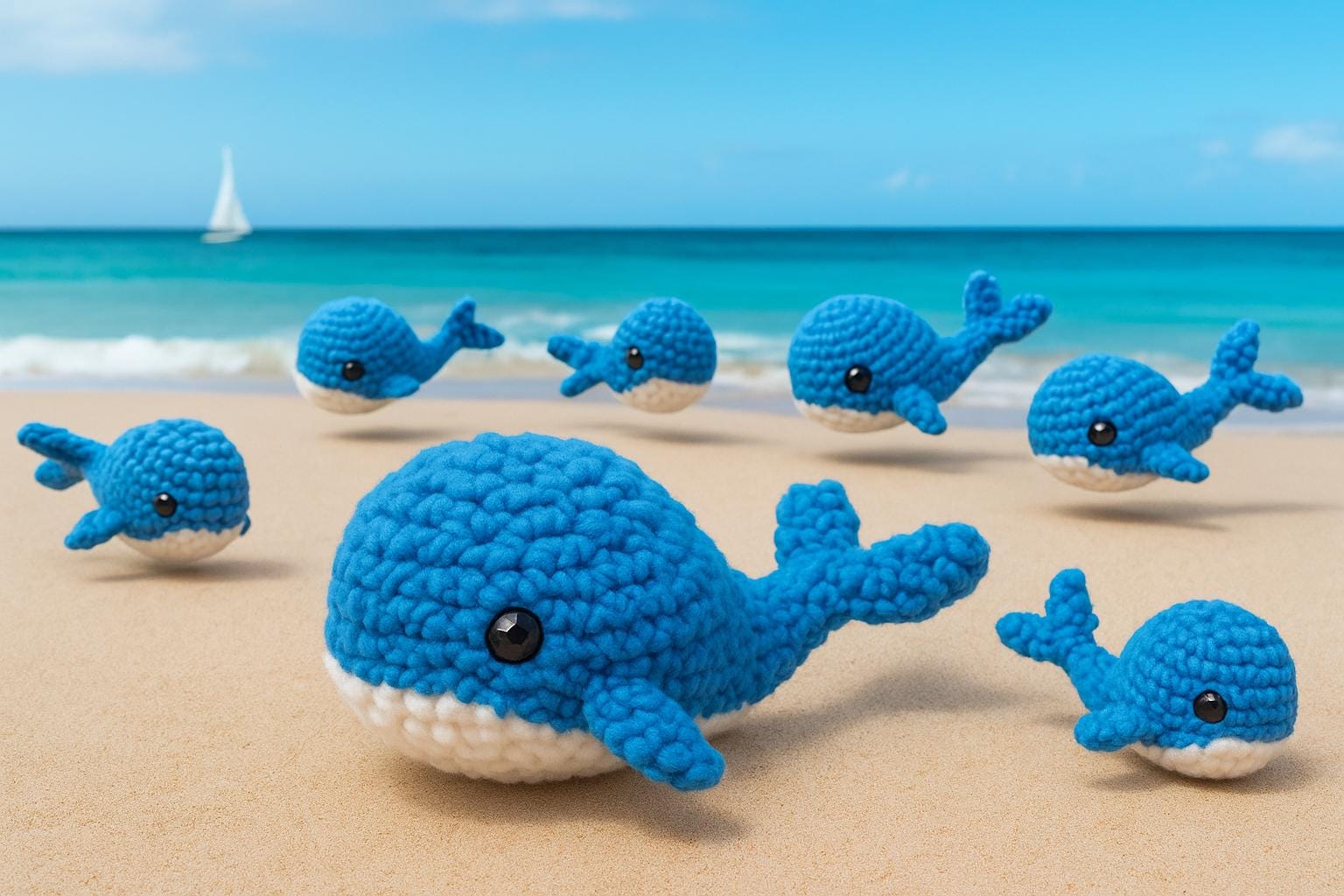 Mini Whale Crochet Pattern: Amigurumi Plush Toy (PDF Download) BBM