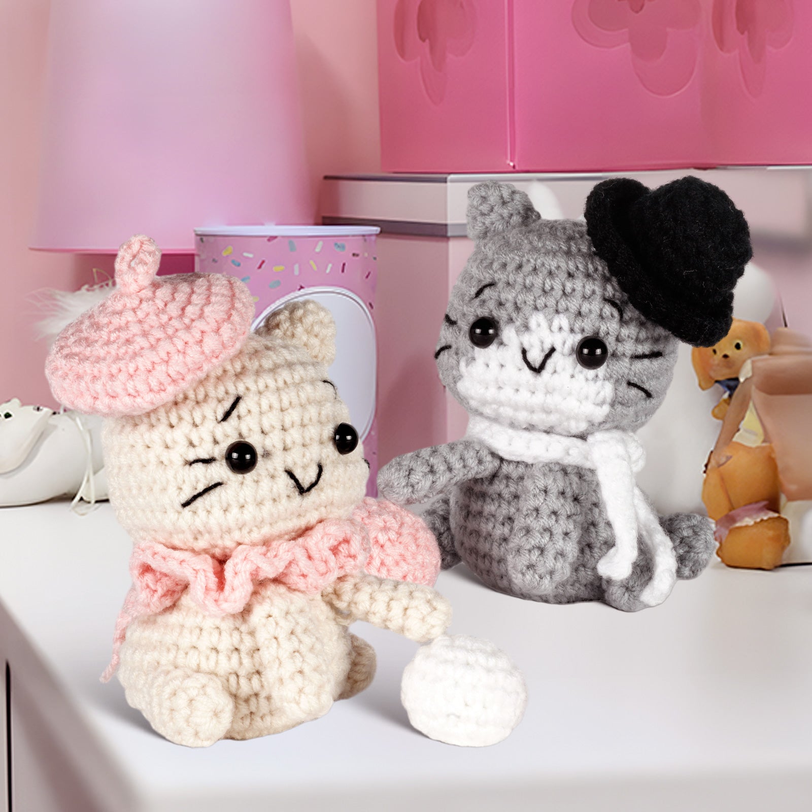 Cats Amigurumi DIY Crochet Kit Wizardi F07N8-M123 Wizardi