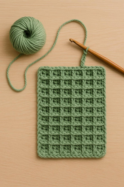 Waffle Stitch Crochet Blanket Pattern | Textured Afghan Throw PDF BBM