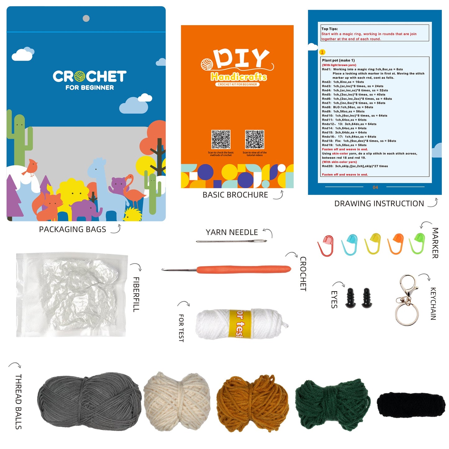 Dog Amigurumi DIY Crochet Kit Wizardi F07N8-M50 Wizardi