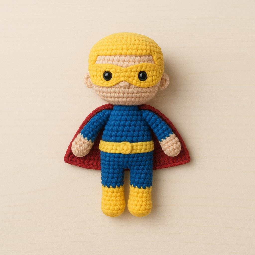 Superhero Doll Crochet Pattern | Amigurumi Beginner-Friendly PDF DIY BBM