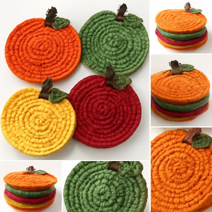Pumpkin Coaster Crochet Pattern PDF | Beginner-Friendly Fall Decor | Quick Easy Gift | Halloween & Thanksgiving Home BBM