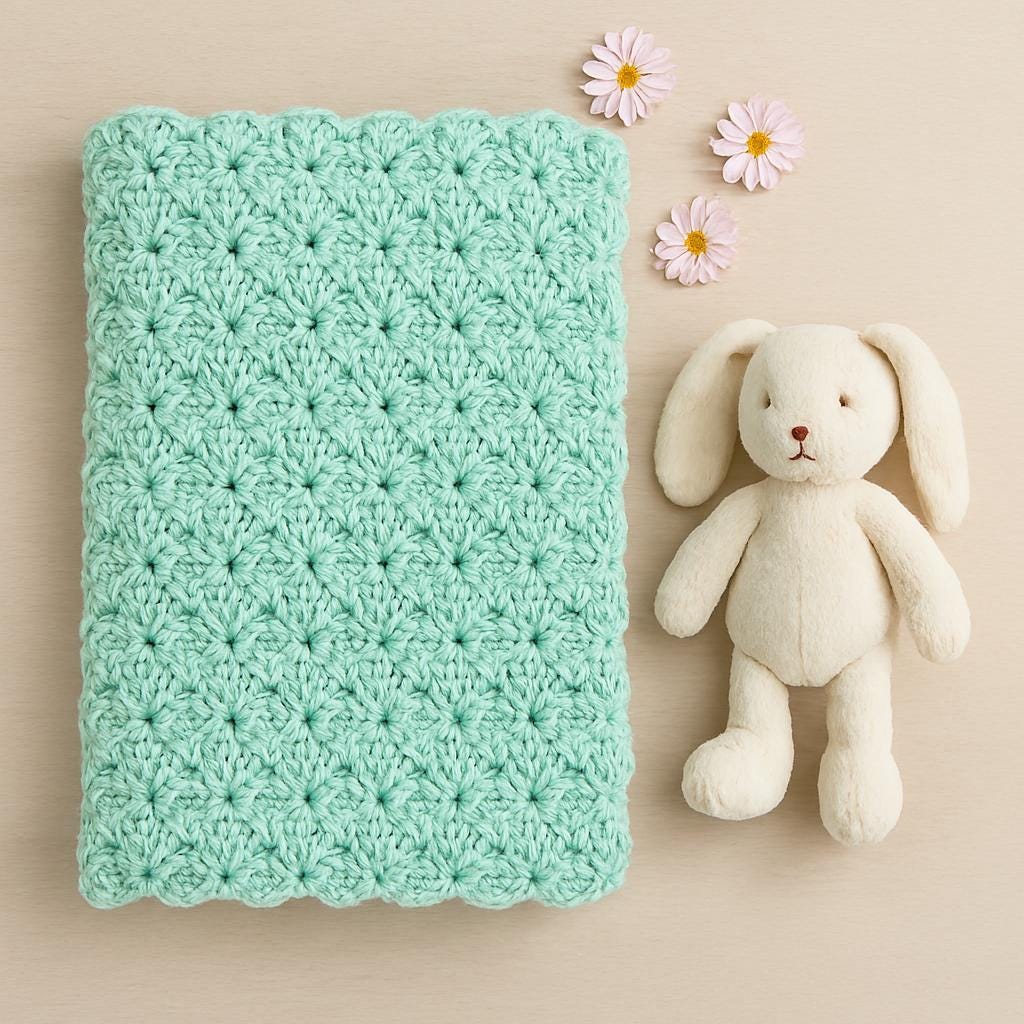 shell Stitch Blanket Crochet Pattern PDF | Quick & Easy Beginner Tutorial BBM