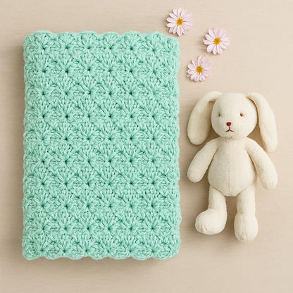 shell Stitch Blanket Crochet Pattern PDF | Quick & Easy Beginner Tutorial BBM