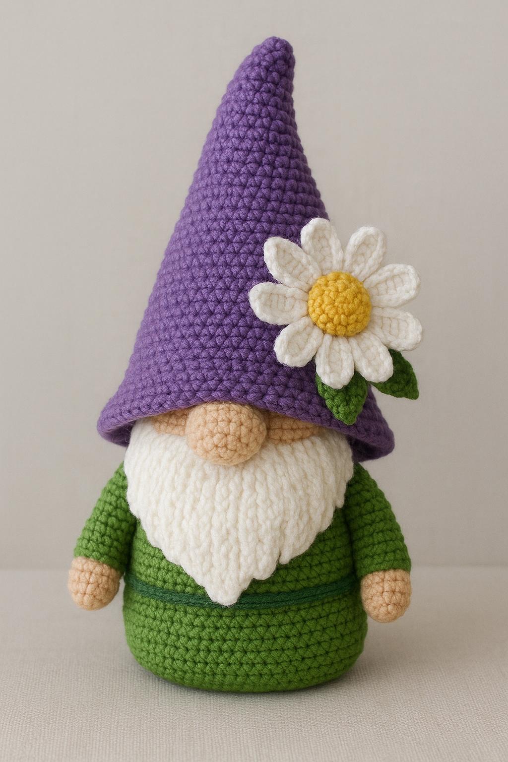 Daisy Gnome Crochet Pattern: Amigurumi Flower Gnome (PDF Download) BBM