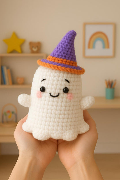 Crochet Ghost Plush Pattern | Amigurumi Halloween Toy PDF Instant Download BBM