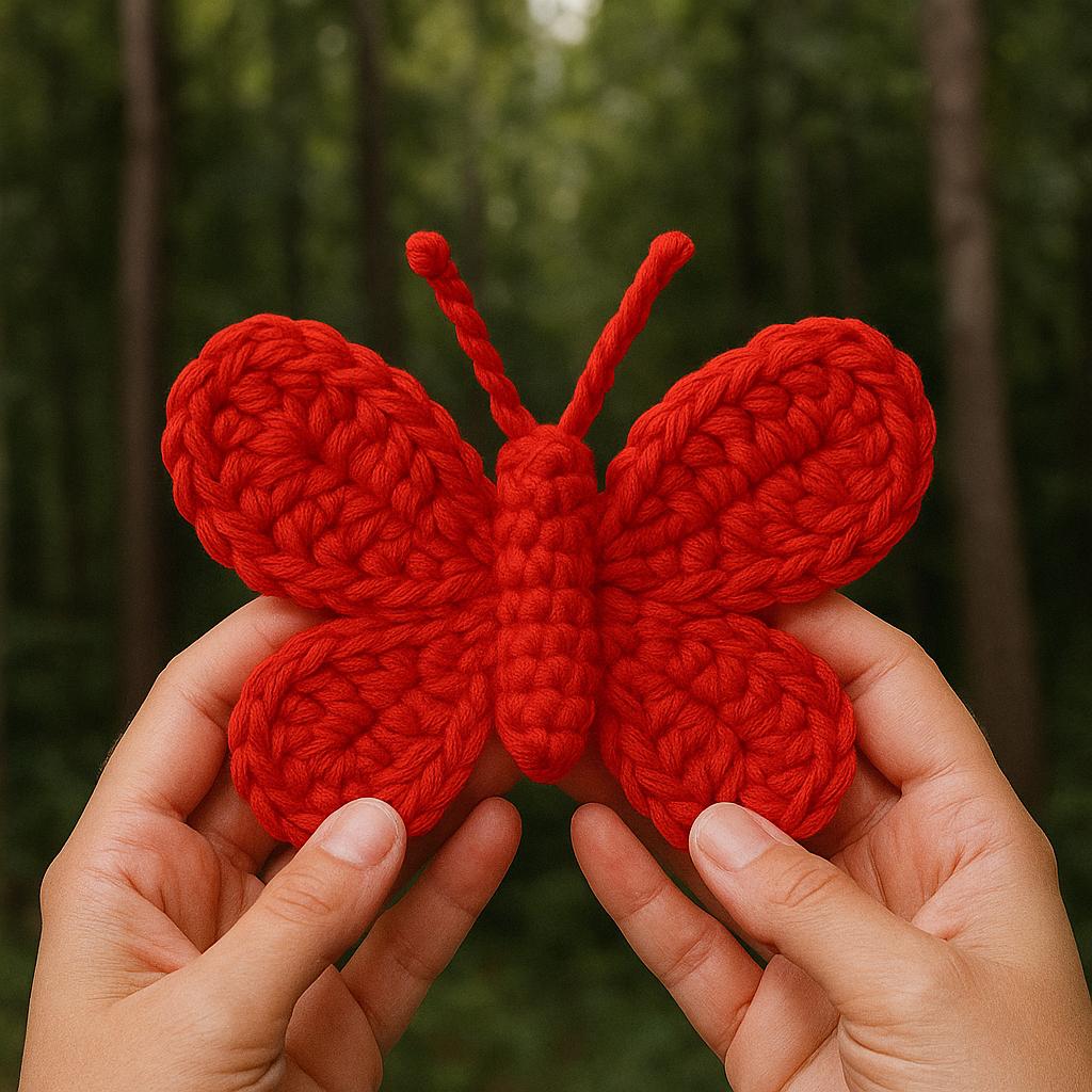 Crochet Butterfly Pattern: Easy Amigurumi Appliqué (PDF Download) BBM