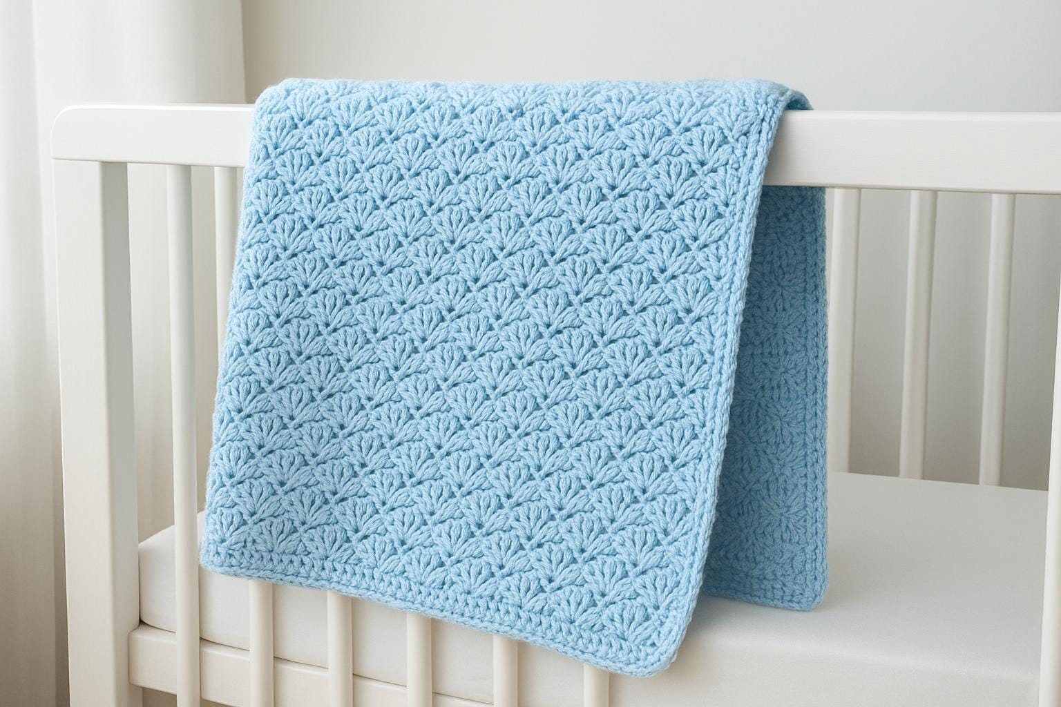 shell Stitch Blanket Crochet Pattern PDF | Quick & Easy Beginner Tutorial BBM