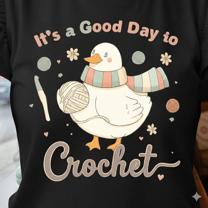 Crochet Lover Sublimation Design | Goose with Yarn PNG | Funny Duck Digital Download for T-Shirt BBM