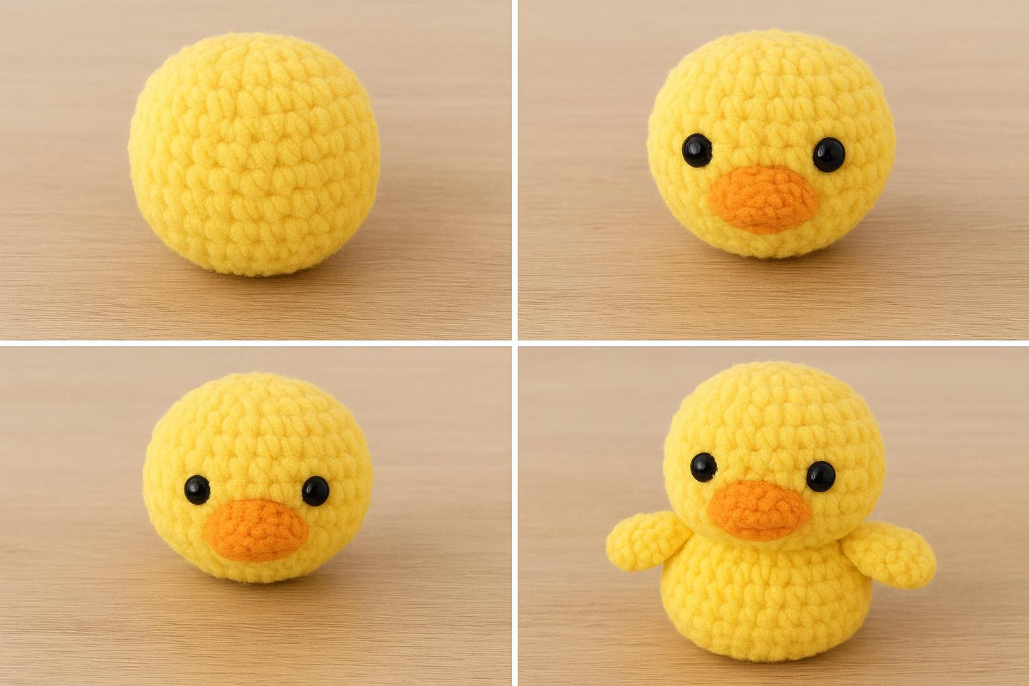 No-Sew Crochet Duck Plush Pattern | Chunky Chenille Amigurumi PDF Digital File BBM