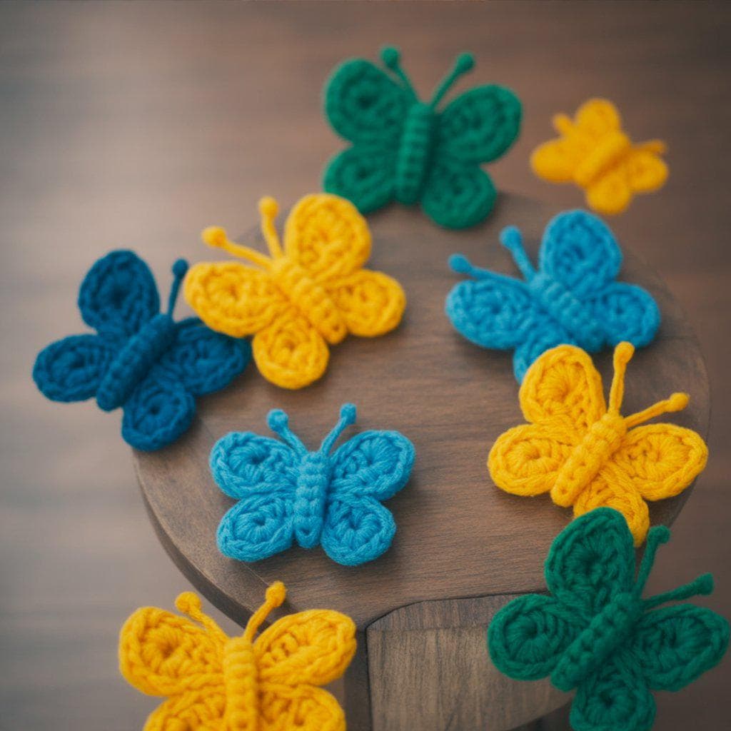 Crochet Butterfly Pattern: Easy Amigurumi Appliqué (PDF Download) BBM