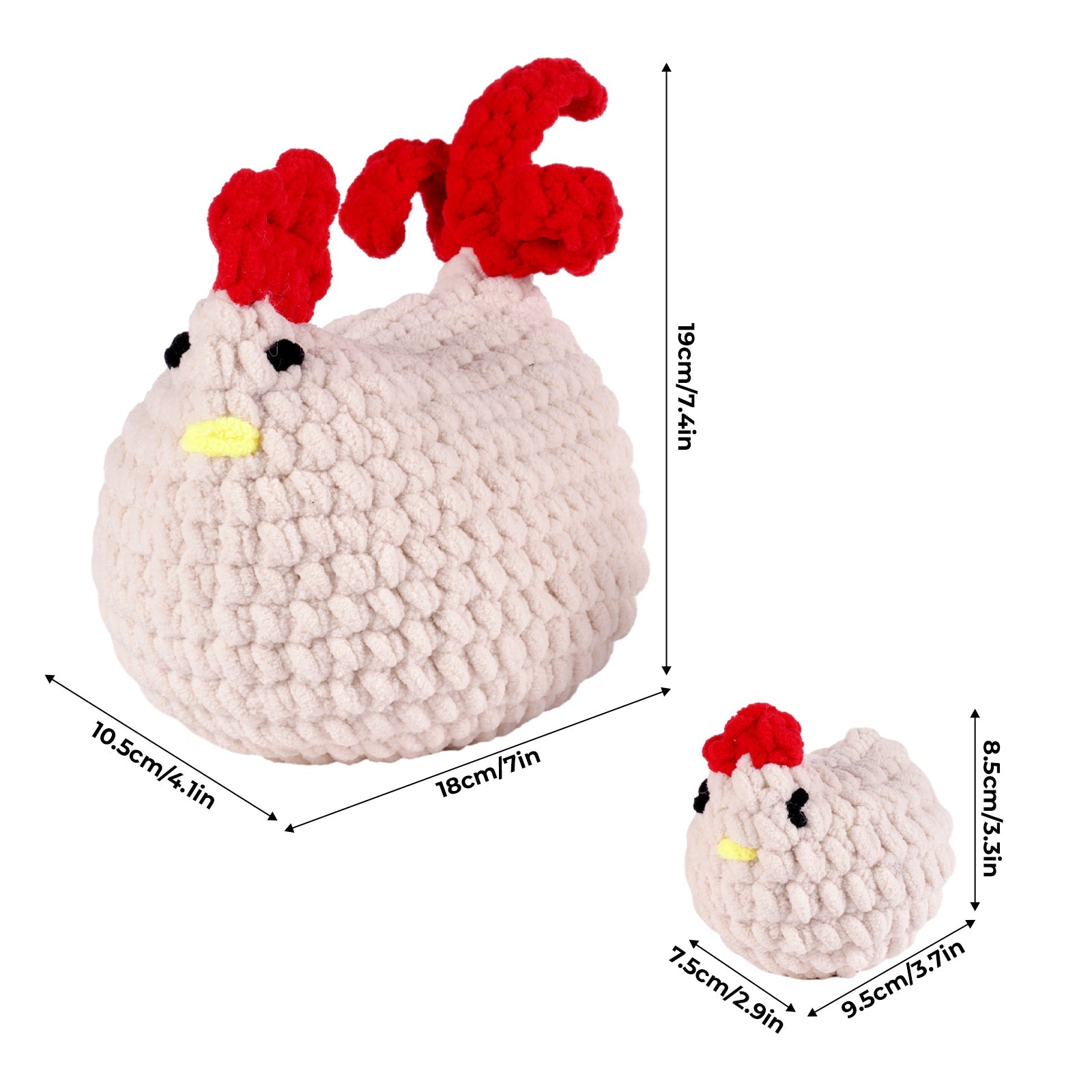 Hen and Chicken Amigurumi DIY Crochet Kit Wizardi F07N8-M147 Wizardi