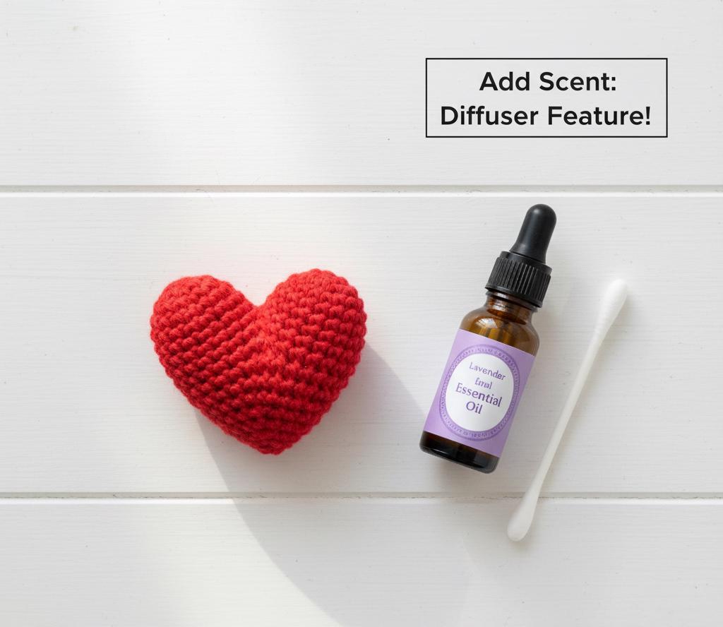 Heart Crochet Keychain Pattern PDF, Beginner Amigurumi Tutorial, Small Stuffed Plush  Gift BBM