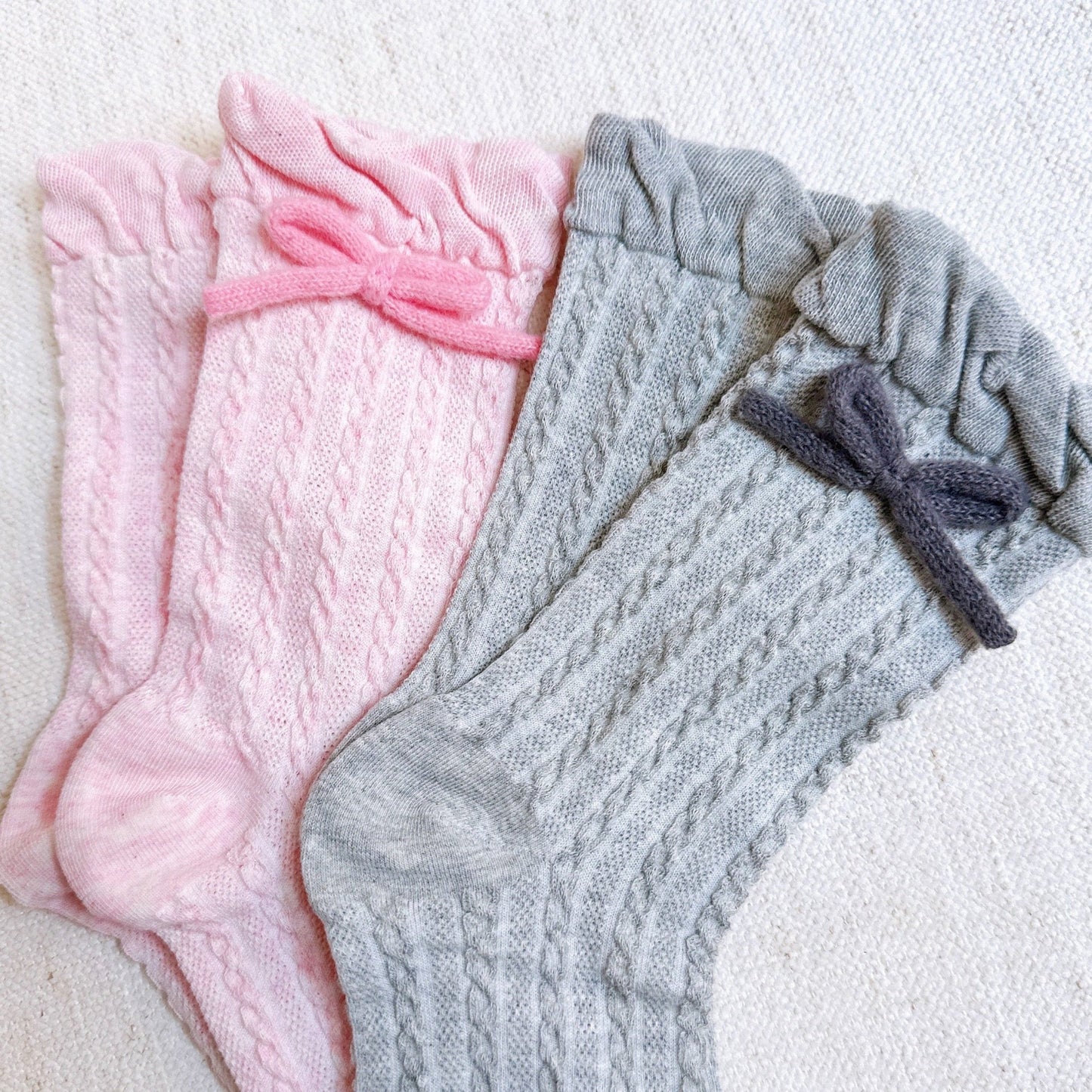 Adorable Yarn Bow Socks Set Of 2 Yiwu Liuqiao Trading Co.