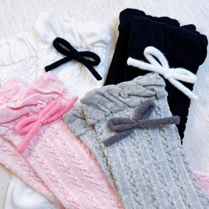 Adorable Yarn Bow Socks Set Of 2 Yiwu Liuqiao Trading Co.