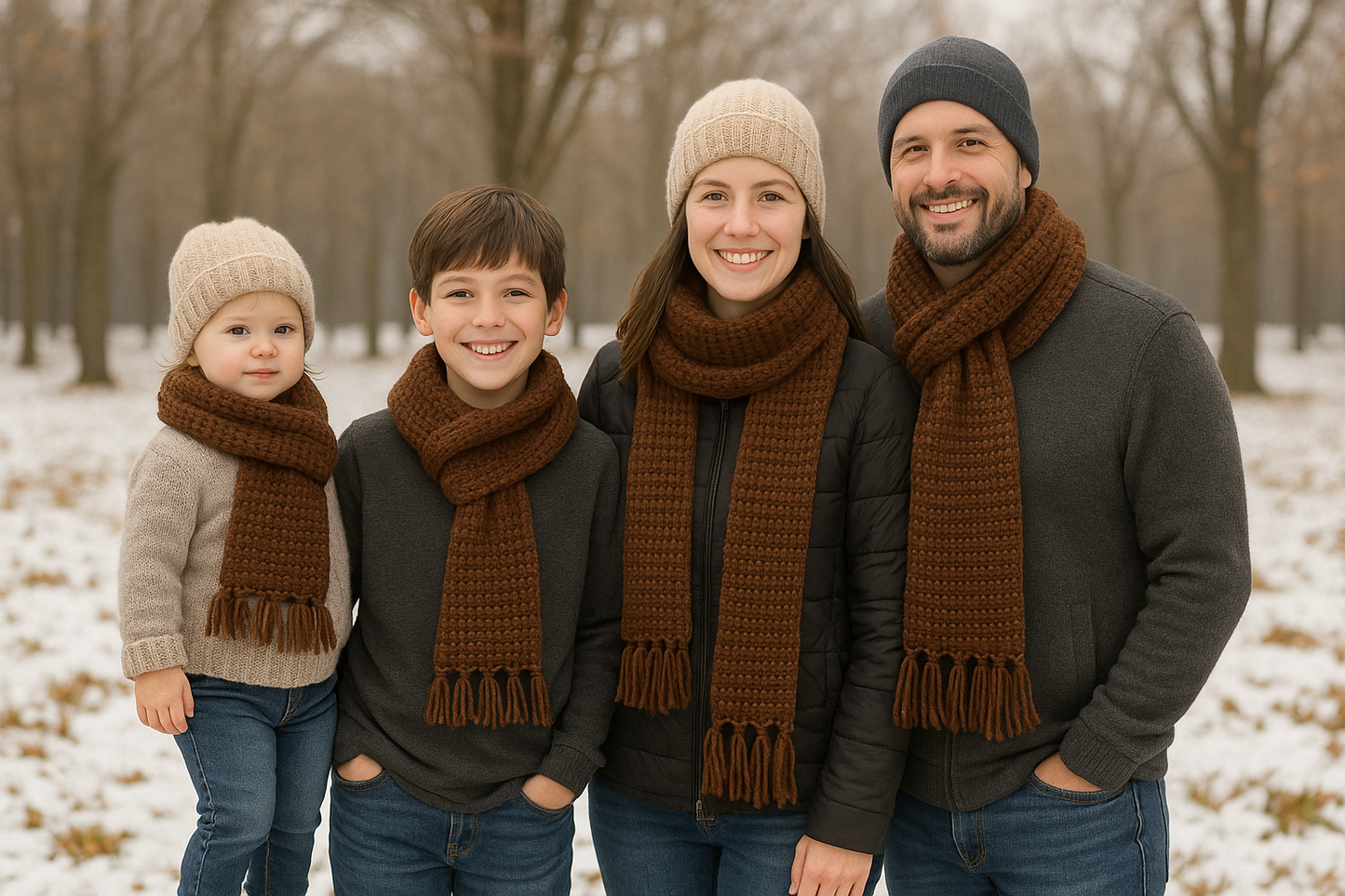 Three Amigos Crochet Scarf Pattern | 4 Sizes | Easy PDF Download BBM