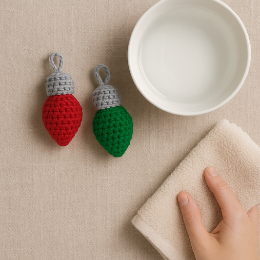 Christmas Light Bulb Crochet Pattern PDF | Easy Christmas Garland Ornament Pattern | Crochet Holiday Decoration | Amigurumi Christmas Lights Pattern BBM
