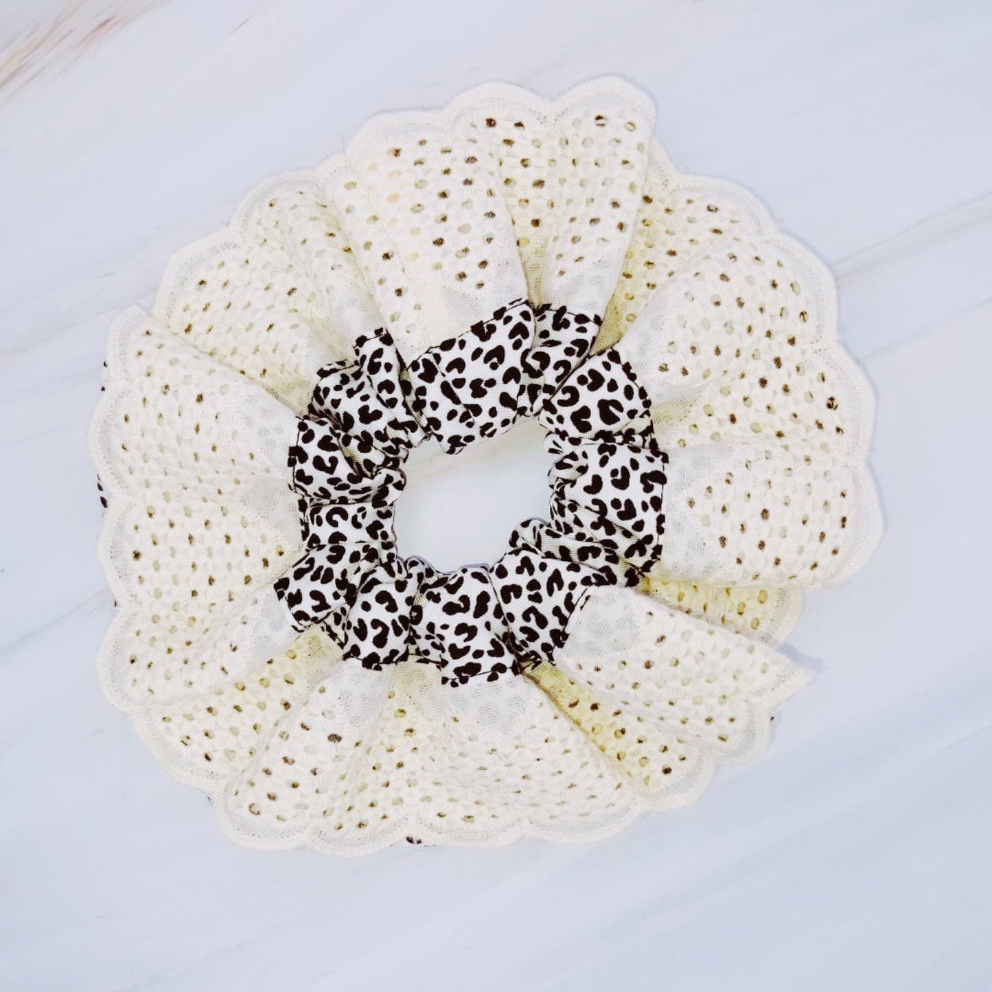 Crochet Embellished Cheetah Hair Scrunch Yiwu Liuqiao Trading Co.