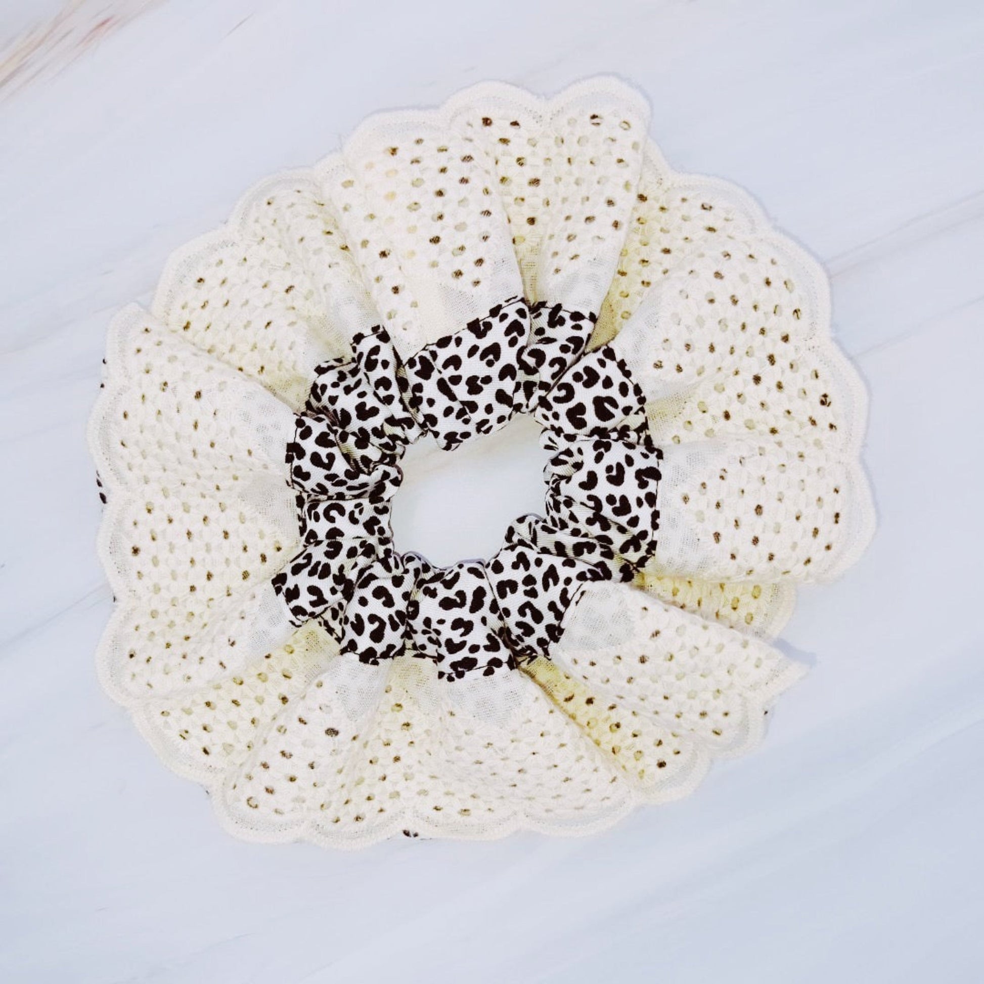 Crochet Embellished Cheetah Hair Scrunch Yiwu Liuqiao Trading Co.