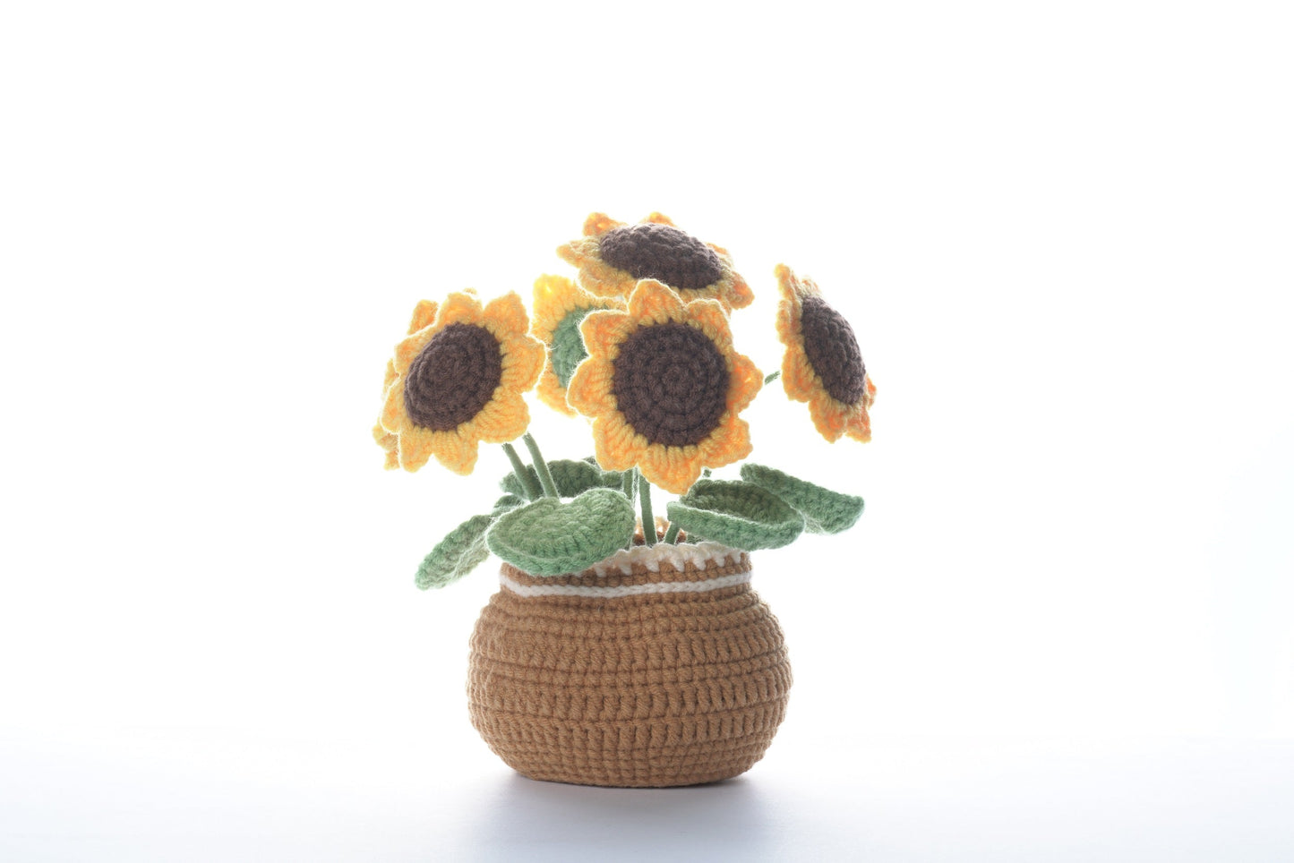 Sunflowers. Potted Flower Amigurumi DIY Crochet Kit Wizardi F07N8-M28 Wizardi