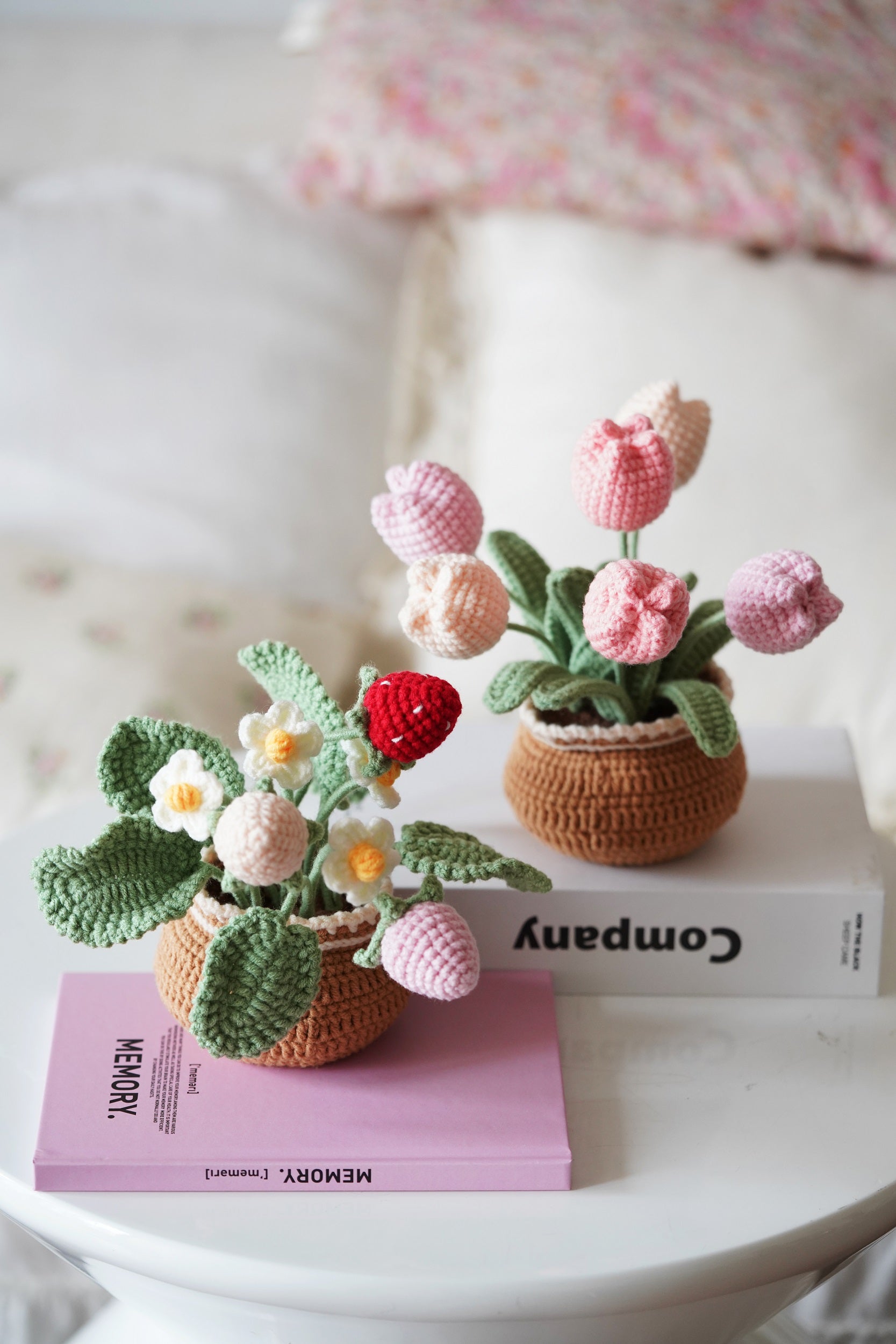 Tulips in Bloom. Potted Flower Amigurumi DIY Crochet Kit Wizardi F07N8-M30 Wizardi