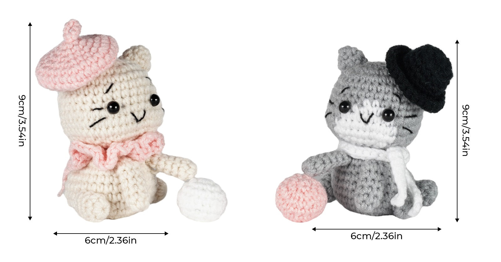 Cats Amigurumi DIY Crochet Kit Wizardi F07N8-M123 Wizardi