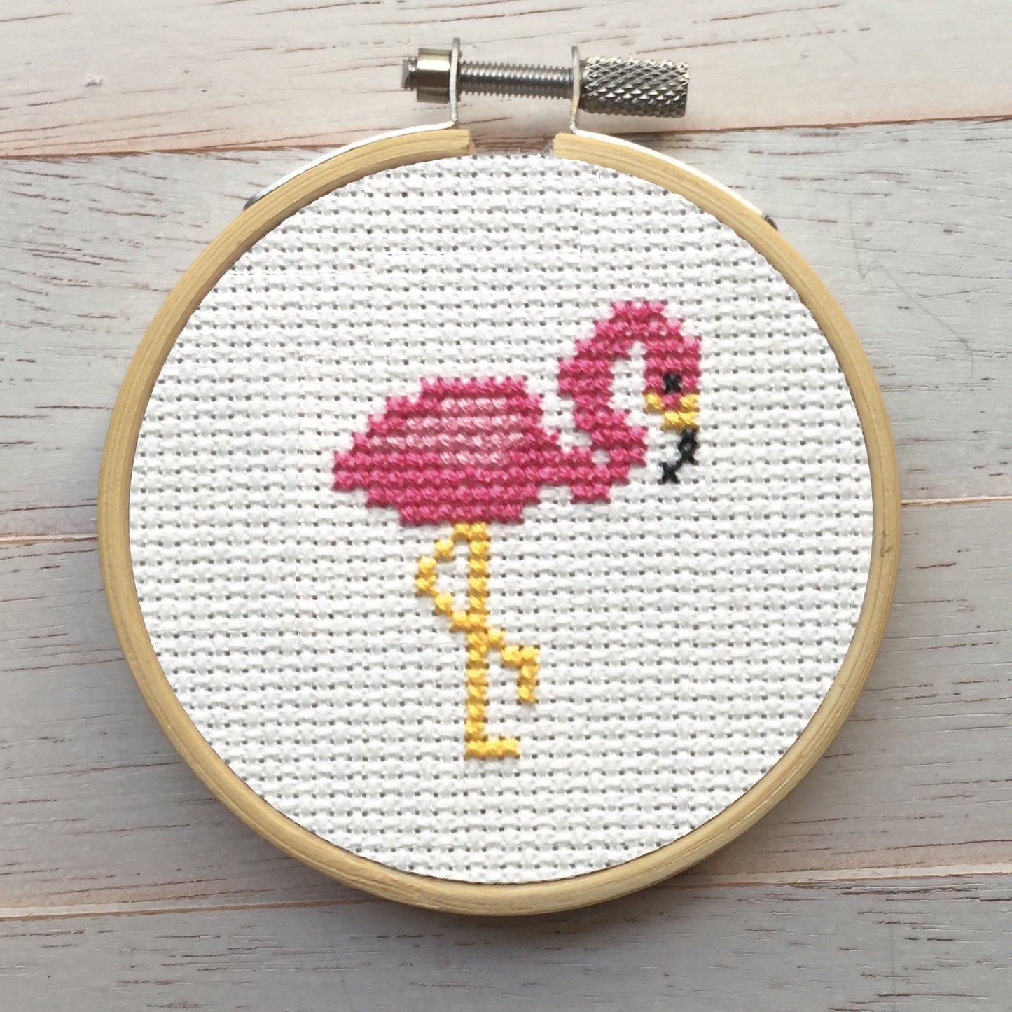 Flamingo Cross Stitch Kit Spot Colors