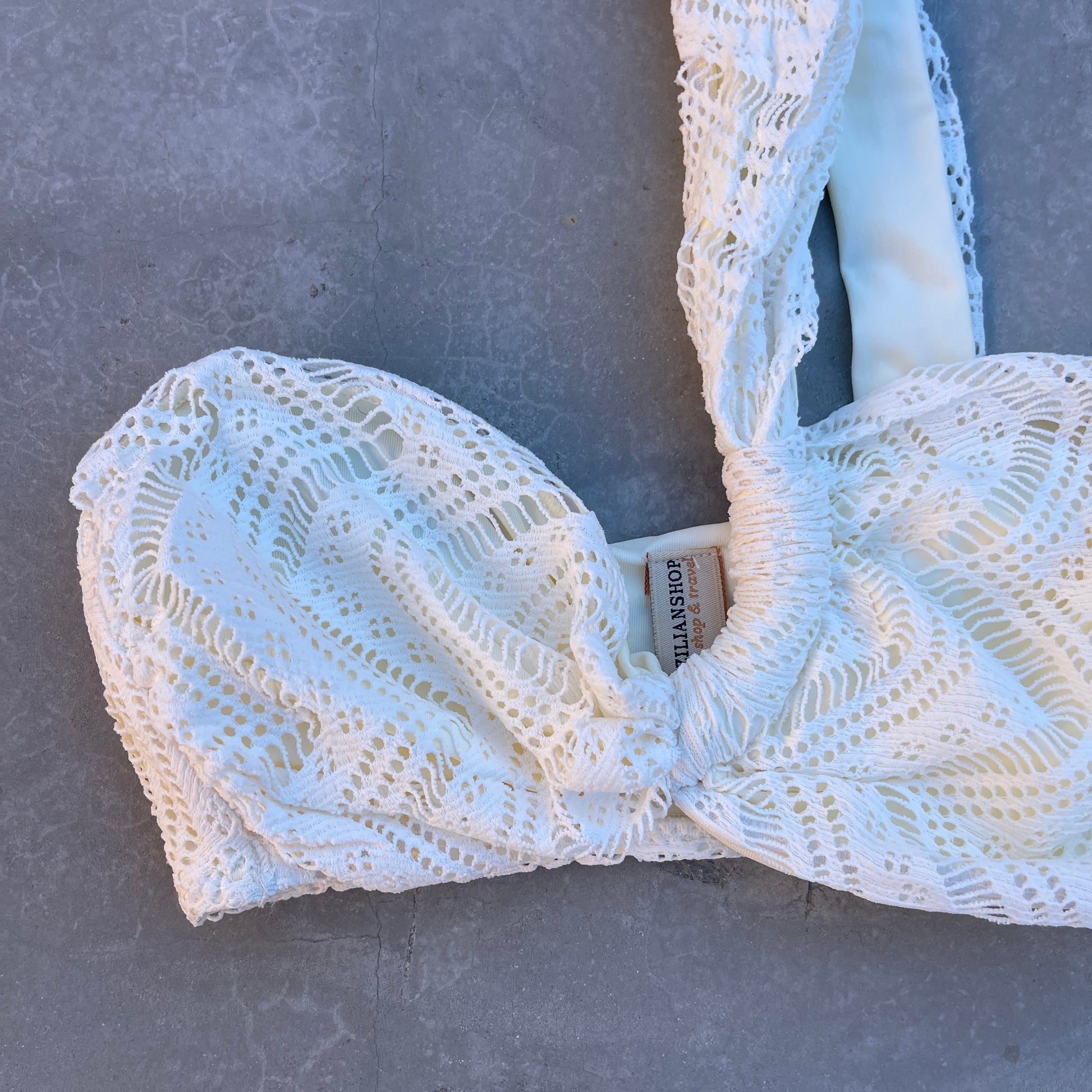 Jurere Crochet Macrame Greek Crop Top MyBrazilianShop