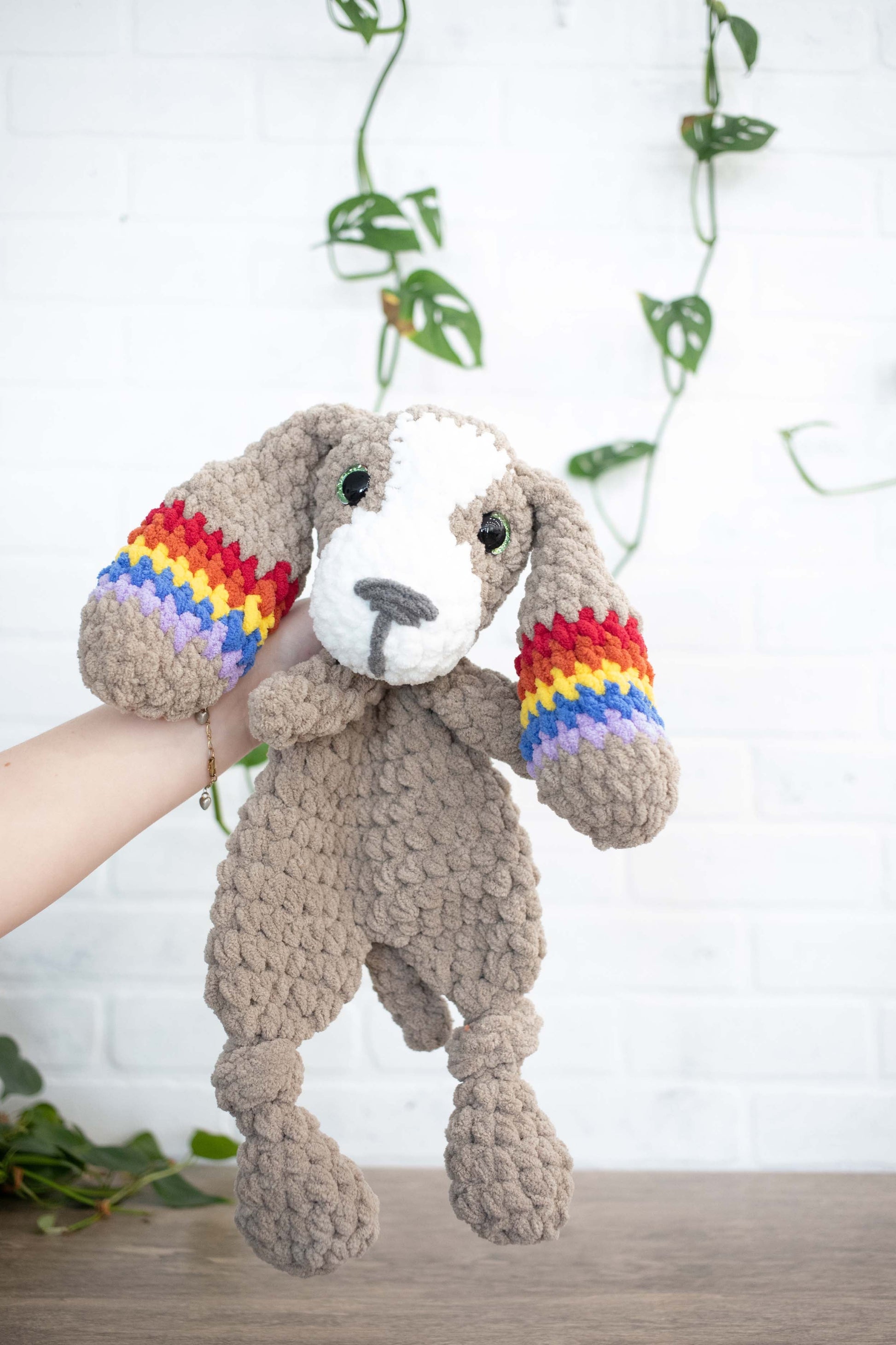 Crochet Puppy Dog Lovey, Crochet Stuffed Animal, Amigurumi Puppy Snuggler The McGarvey Workshop