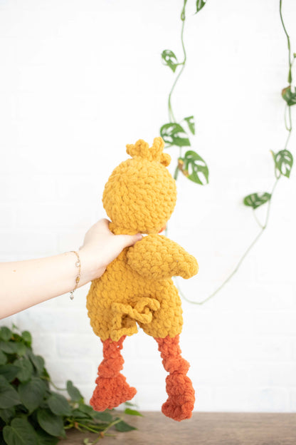 Crochet Chick Lovey, Crochet Stuffed Animal, Amigurumi Chickie Snuggler The McGarvey Workshop
